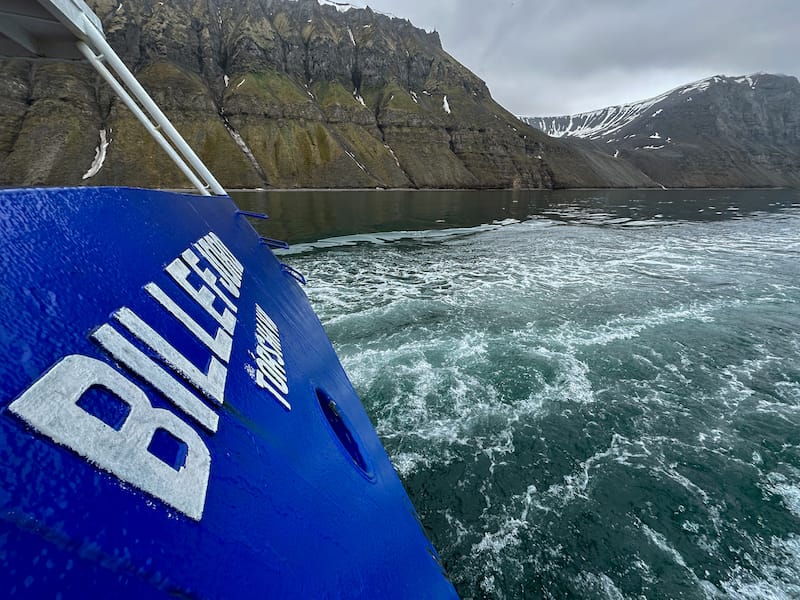 Taking a boat around Svalbard