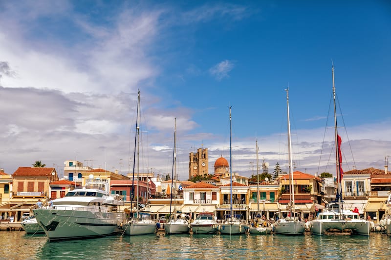 The harbor is a great area to stay on Aegina
