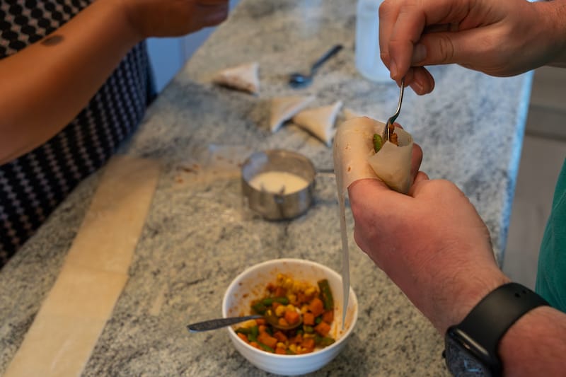 Learning to make samosas