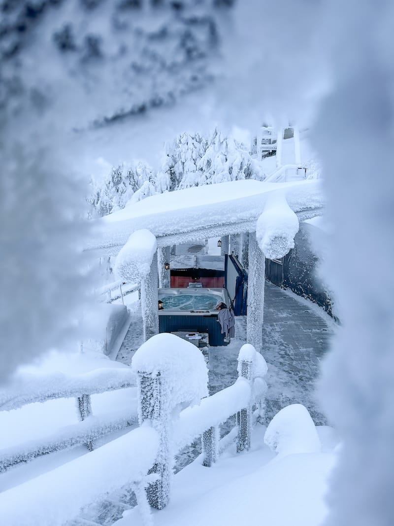 Going down to the hot tub