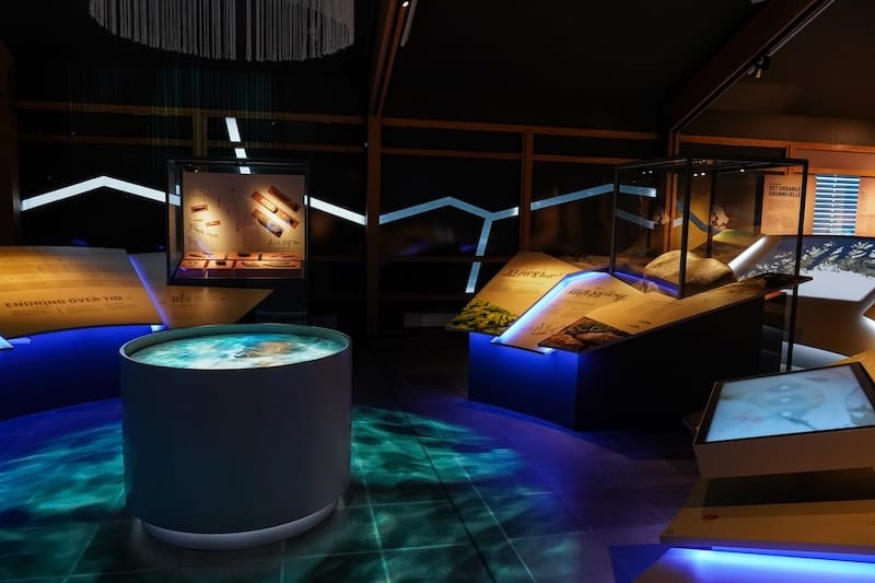 Northern lights exhibit in the Alta Museum