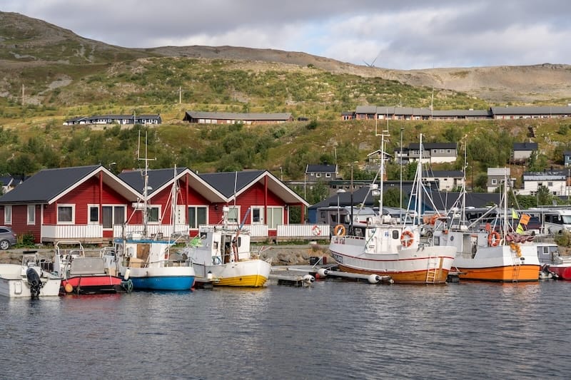 Båtsfjord harbor in August