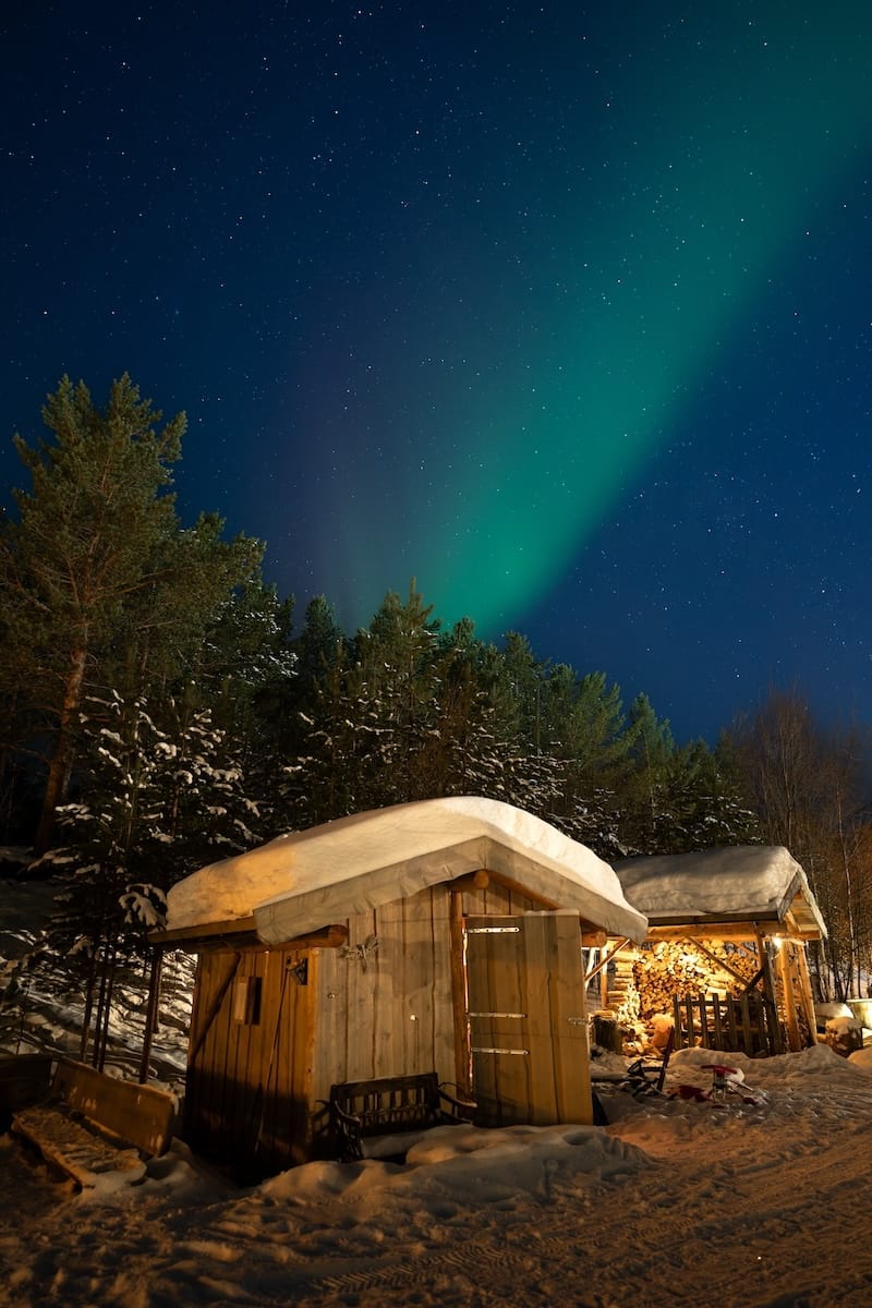 Northern lights over Trasti & Trine