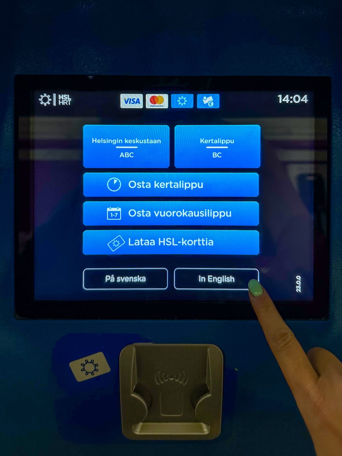 Machine to purchase your tickets