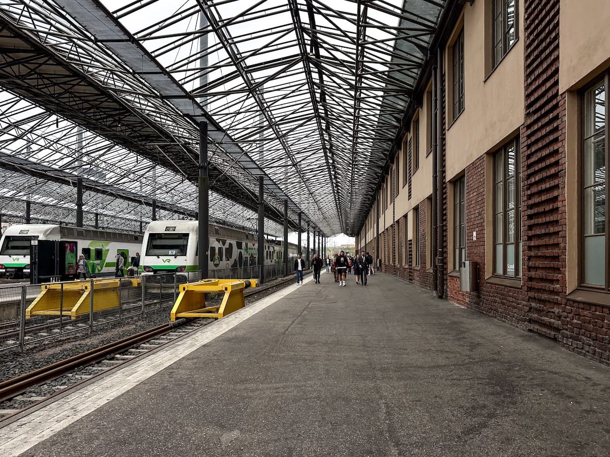 These trains usually leave from the right side of the station