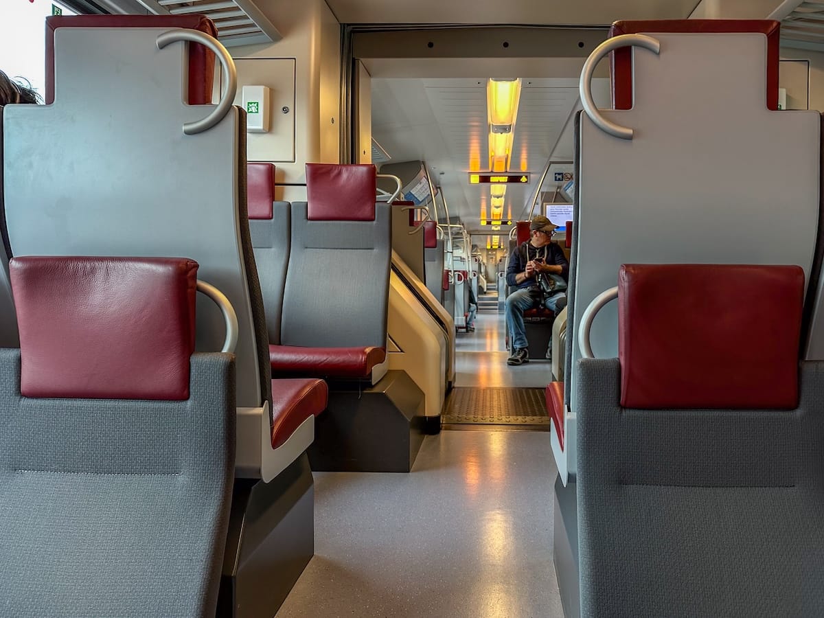 Inside the Helsinki Airport to city train