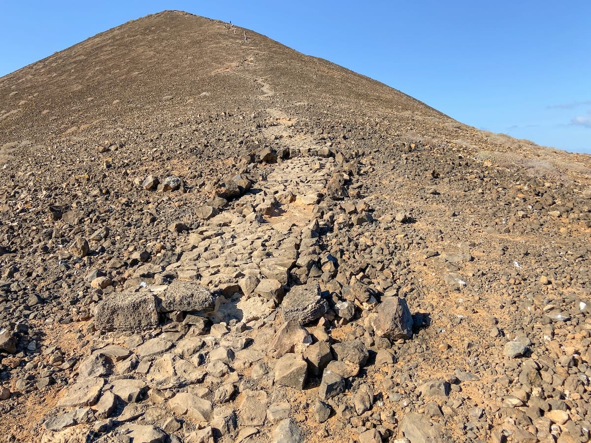 Climbing to the top of Caldera Mountain