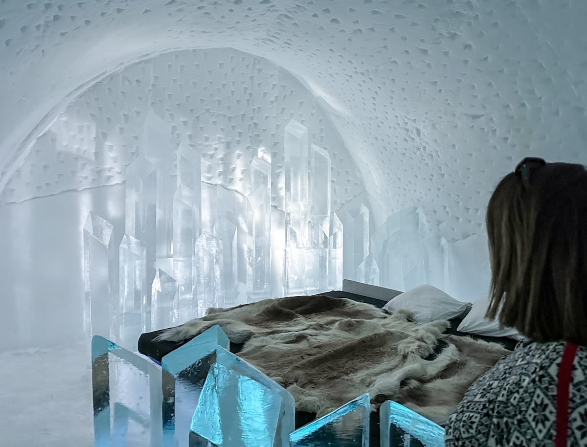 Checking out the Icehotel in Jukkasjarvi