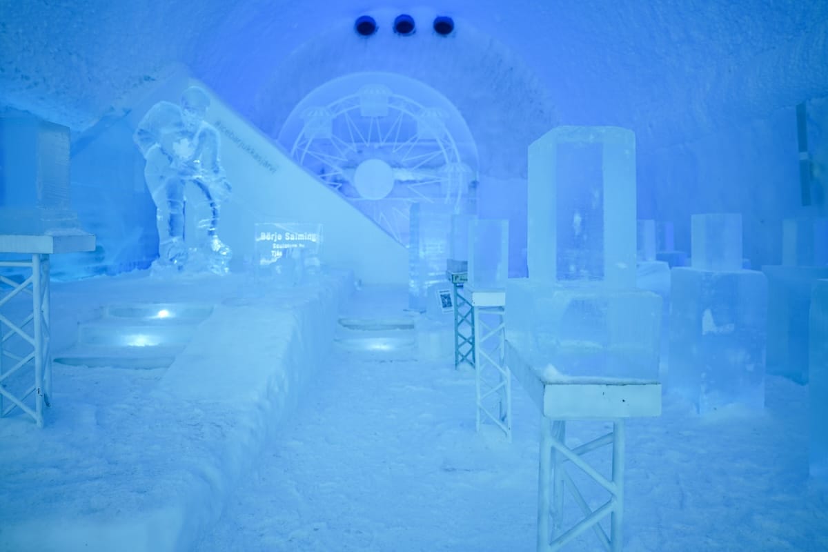 Inside the beautiful Swedish Icehotel