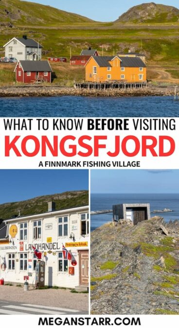 Are you planning to visit Kongsfjord, Norway on your Varanger road trip? This is a Kongsfjord travel guide, detailing what to do, where to stay and eat, and more! | Things to do in Kongsfjord | Kongsfjord itinerary | Kongsfjord history | Hiking in Kongsfjord | Veines Norway | WWII history Norway | Finnmark Norway | Kongsfjord traveling | Visiting Kongsfjord