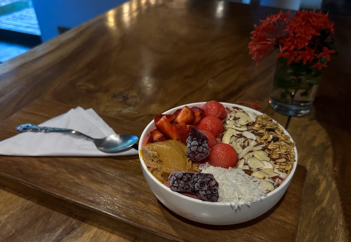 Delicious smoothie bowl for breakfast