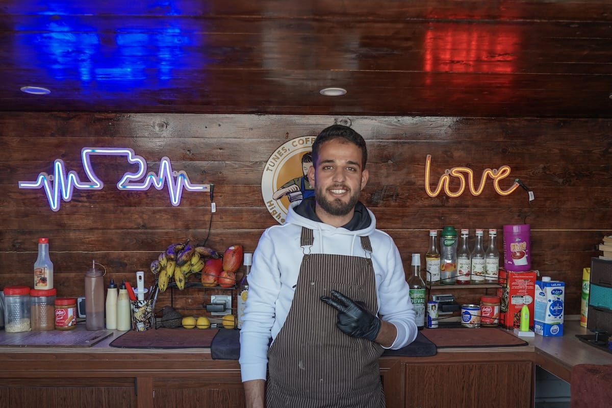 Owner of a small coffee shop in Dakhla