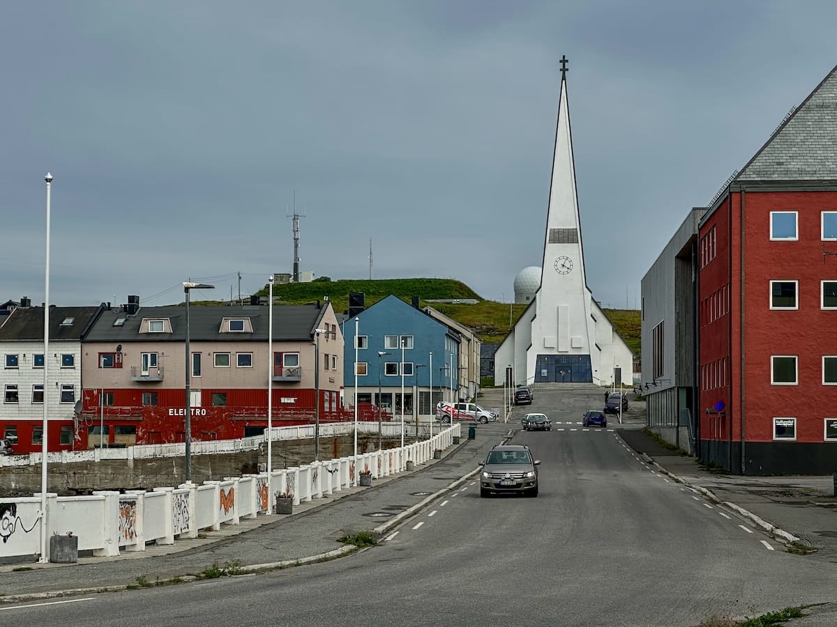 Vardø Church in the background.
