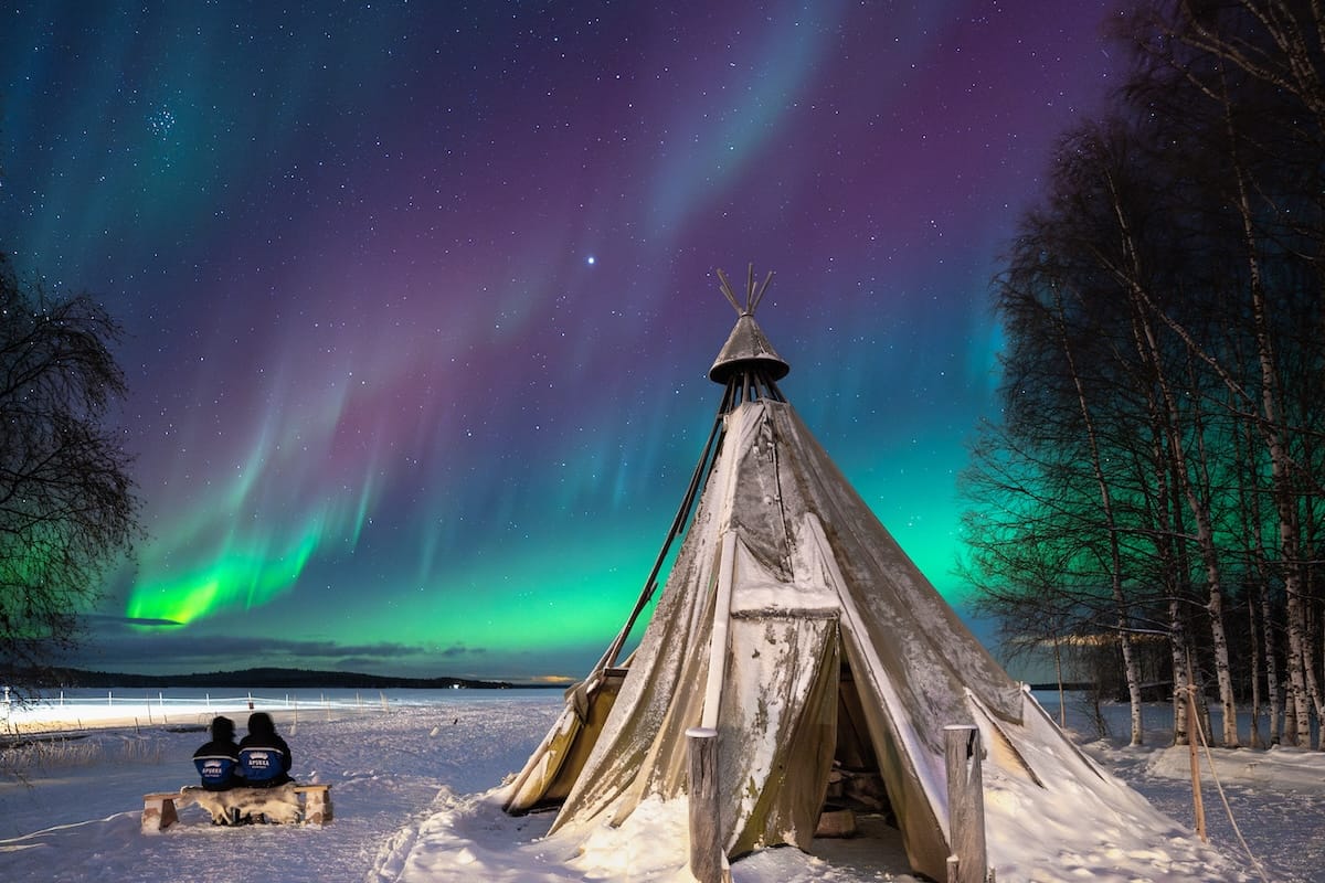 Apukka's lake area (great for aurora viewing)
