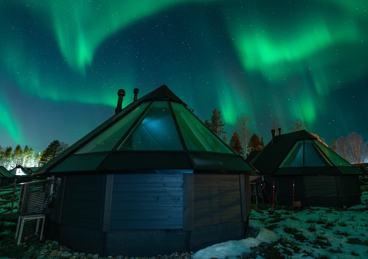 One of my favorite glass igloos in Finland is at Apukka Resort