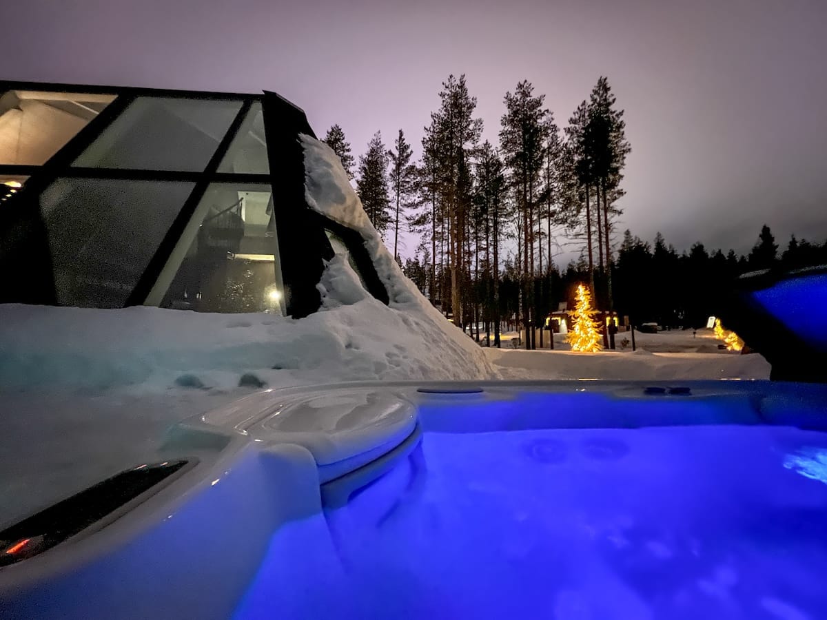 Glass Resort's light pollution at Santa Claus Village