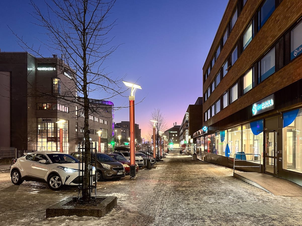 Situation in downtown Rovaniemi on November 27, 2024 (mostly ice)