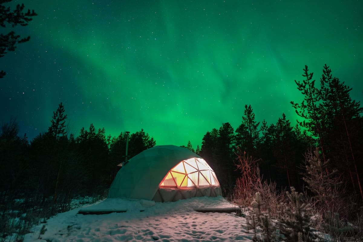 Pandomes as night (an igloo, but not necessarily glass)