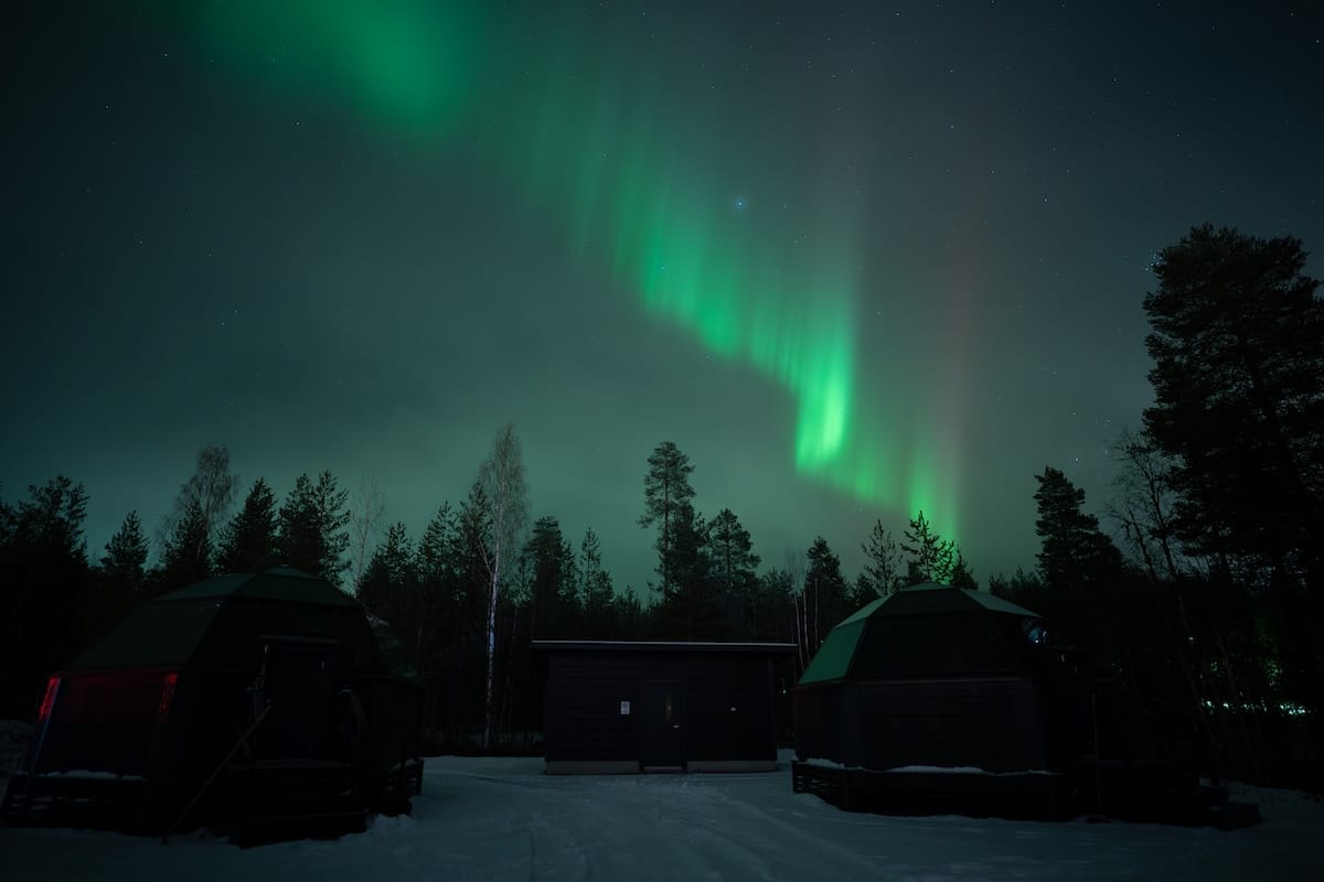 Arctic SnowHotel igloo light off