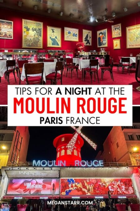 Are you looking to go to a Moulin Rouge show in Paris on your trip? This guide details how to book Moulin Rouge tickets, what to expect, and tips for your night! | Moulin Rouge program | Moulin Rouge history | Visit the Moulin Rouge | Things to do in Paris | Moulin Rouge tips | Visiting the Moulin Rouge | Paris cabaret shows | Cabaret shows in Paris | How to get to the Moulin Rouge