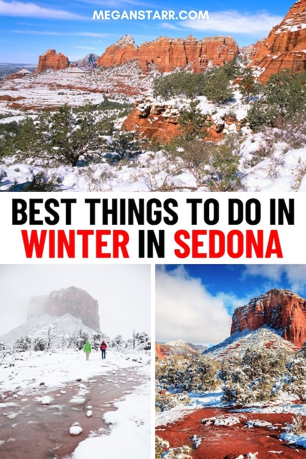 Looking for the best things to do in Sedona in winter? This guide details the best tours, museums, and other places to visit during winter in Sedona. | Sedona itinerary | Sedona winter travel | Sedona tours | Winter hiking in Sedona | Trails in Sedona during winter | Sedona things to do | Arizona in winter | Winter in Arizona | Winter camping in Arizona | Winter hiking in Arizona | Snow in Arizona | Arizona photography | Arizona tours in winter