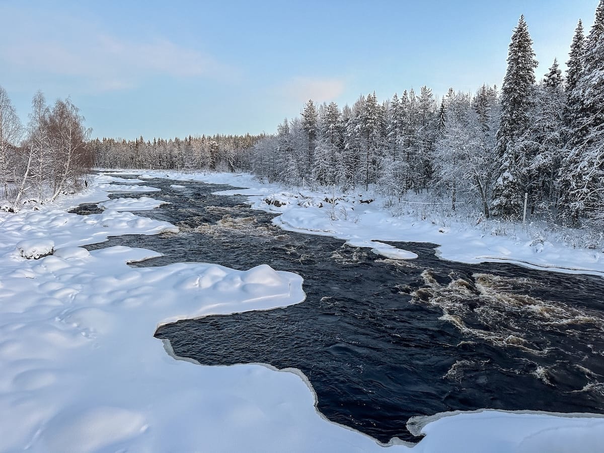 Winter in the Arctic Circle Hiking Area