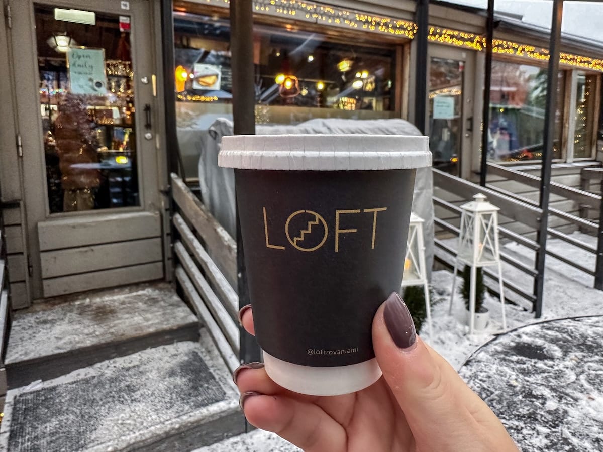 To-go coffee at Loft