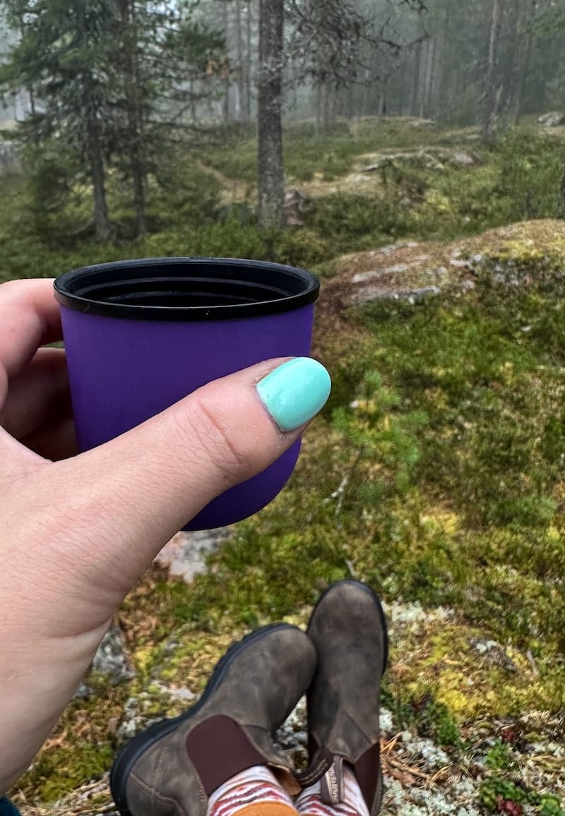 Drinking coffee in my local forest - my favorite thing to do