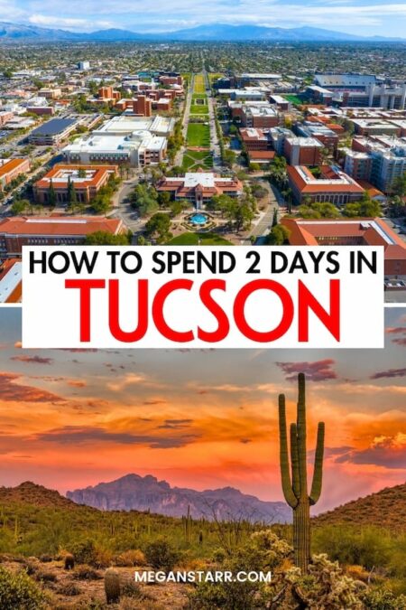 Are you looking for the best way to spend two days in Tucson? This is the ultimate 2-day Tucson itinerary, from what to do to where to eat (and even stay). I explain how to maximize your time in Tucson without missing out on any of the fun! Click to learn more. | Weekend in Tucson | Visit Tucson | Things to do in Tucson | What to do in Tucson | Itinerary Tucson | 2 days in Tucson | Day trip to Tucson | Travel to Tucson | Tucson sightseeing | Tucson restaurants | Tucson hotels | Where to stay in Tucson | Hotels in Tucson | Tucson travel guide | Tucson 2-day itinerary | Tucson two-day itinerary | Tucson day trip