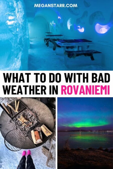 Has the weather in Rovaniemi put a damper on your trip? This guide details what to do if you have melting snow and warm temperatures in Rovaniemi in winter. | no snow in Rovaniemi | Rovaniemi snow | Things to do in Rovaniemi | Rovaniemi in November | Rovaniemi in December | Rovaniemi tours | Weather in Rovaniemi | Canceled tours in Rovaniemi | Rovaniemi in January | Rovaniemi in spring | Rovaniemi in February | Ice in Rovaniemi | Sleet in Rovaniemi | Rovaniemi in March | Rovaniemi in April