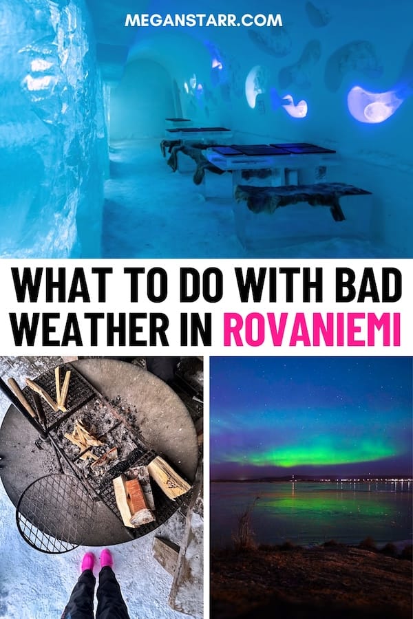 Has the weather in Rovaniemi put a damper on your trip? This guide details what to do if you have melting snow and warm temperatures in Rovaniemi in winter. | no snow in Rovaniemi | Rovaniemi snow | Things to do in Rovaniemi | Rovaniemi in November | Rovaniemi in December | Rovaniemi tours | Weather in Rovaniemi | Canceled tours in Rovaniemi | Rovaniemi in January | Rovaniemi in spring | Rovaniemi in February | Ice in Rovaniemi | Sleet in Rovaniemi | Rovaniemi in March | Rovaniemi in April