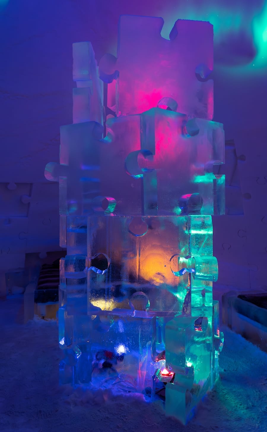 Inside one of the rooms at the Arctic SnowHotel