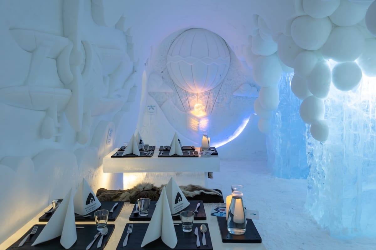 Restaurant at the snow hotel