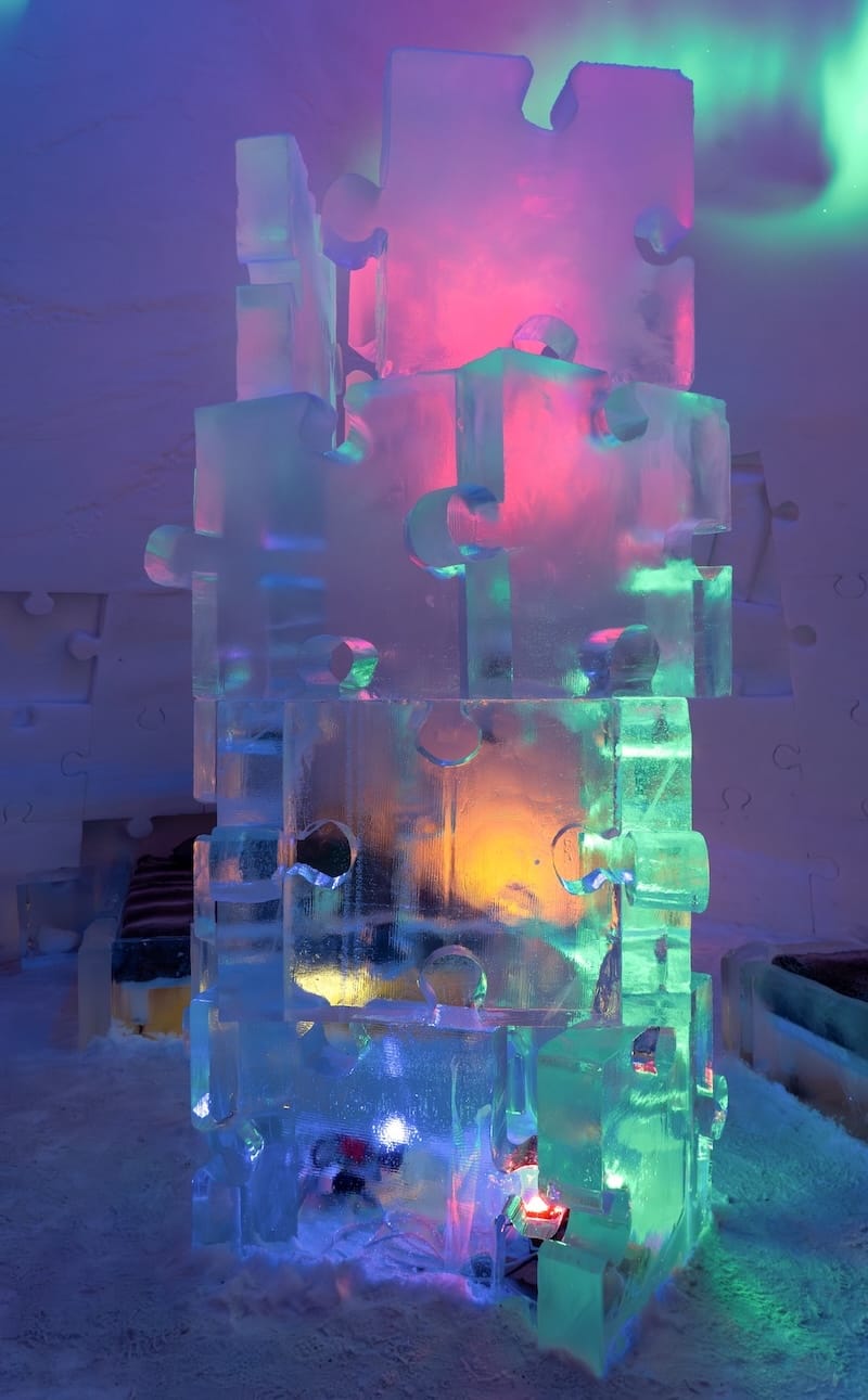 Inside the Arctic SnowHotel in Sinetta