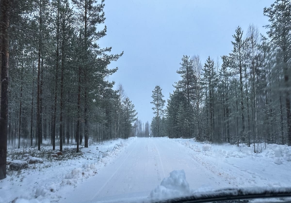 The road to the Arctic SnowHotel
