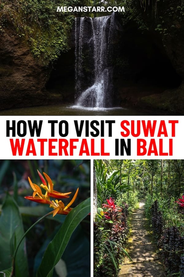 Are you looking to visit some waterfalls near Ubud and are considering Suwat Waterfall? This is your how-to guide, including what to know, tips, and more! | Things to do in Ubud | Waterfalls in Bali | Bali waterfalls | Gianyar waterfalls | Waterfalls in Gianyar | Ubud waterfalls | Waterfalls near Ubud | What to do in Ubud | Ubud day trips | Day trips in Bali | Places to visit in Bali