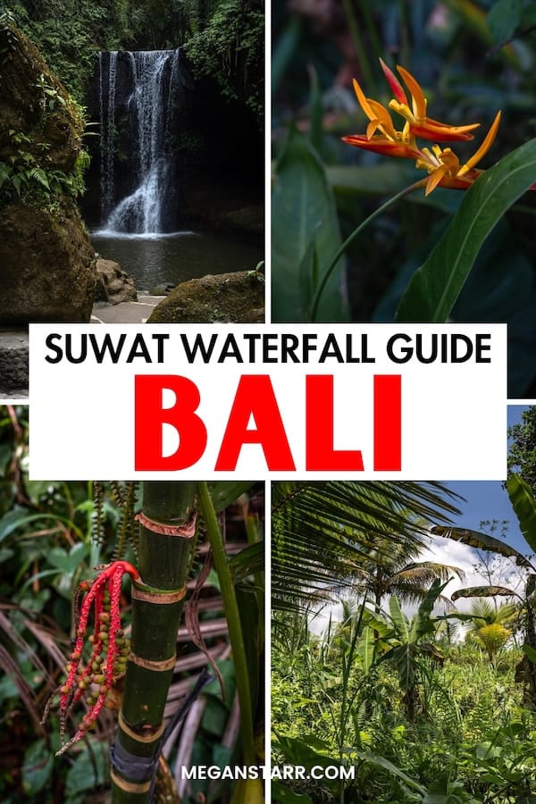 Are you looking to visit some waterfalls near Ubud and are considering Suwat Waterfall? This is your how-to guide, including what to know, tips, and more! | Things to do in Ubud | Waterfalls in Bali | Bali waterfalls | Gianyar waterfalls | Waterfalls in Gianyar | Ubud waterfalls | Waterfalls near Ubud | What to do in Ubud | Ubud day trips | Day trips in Bali | Places to visit in Bali
