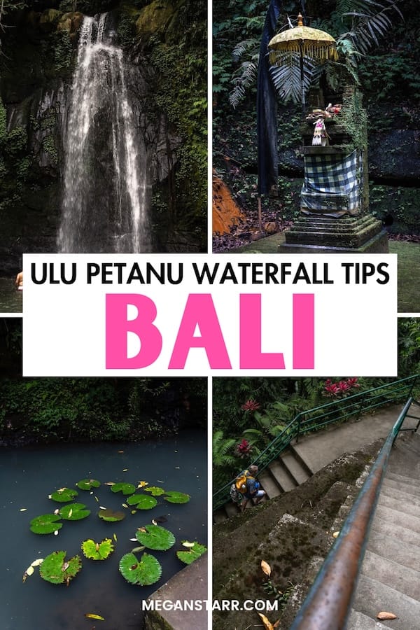 Are you looking to visit the waterfalls near Ubud and want to know more about Ulu Petanu Waterfall? I've got you covered! I share what to know, tips, and more. Things to do in Ubud | Waterfalls in Bali | Bali waterfalls | Gianyar waterfalls | Waterfalls in Gianyar | Ubud waterfalls | Waterfalls near Ubud | What to do in Ubud | Ubud day trips | Day trips in Bali | Places to visit in Bali