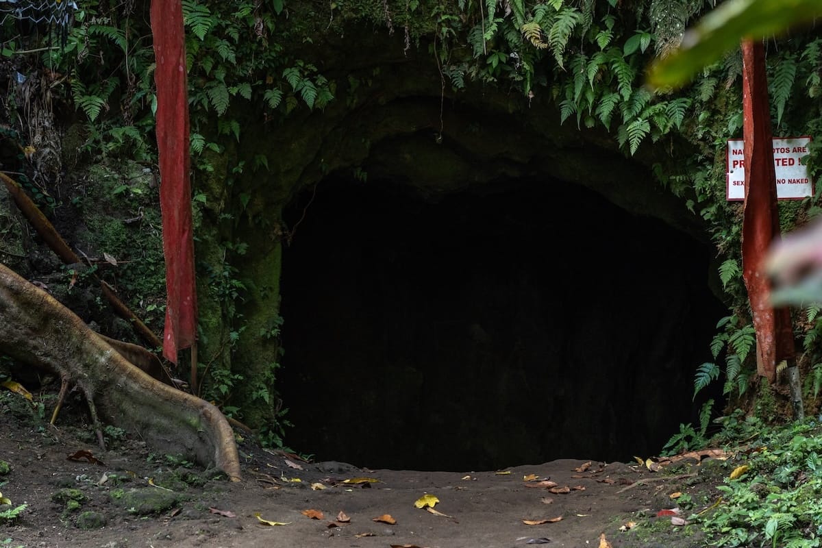 A cave by the Kanto Lampo waterfall in Bali
