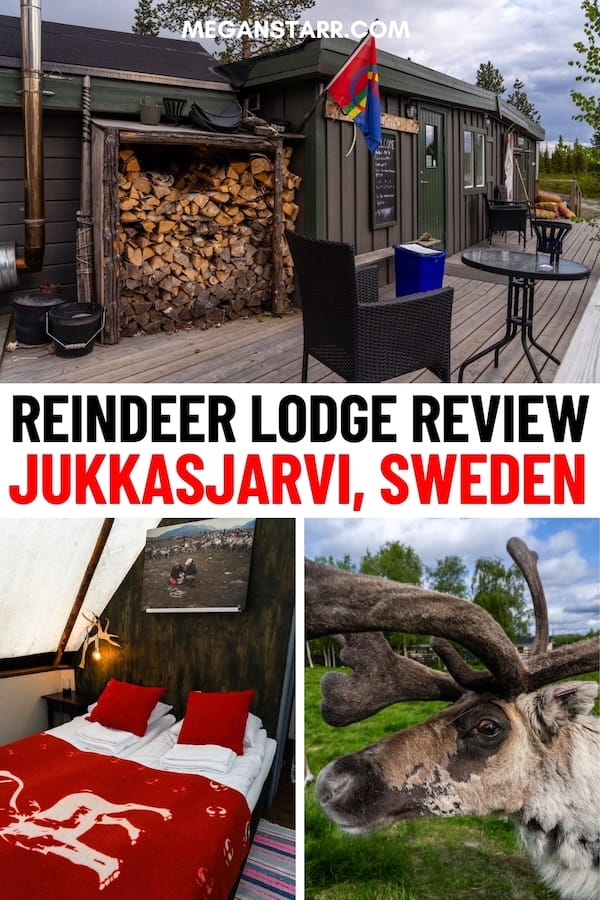 Are you looking at possibly staying at the Reindeer Lodge in Jukkasjärvi, Sweden close to Kiruna? This guide reviews my stay at the Sámi-owned lodge (+ pros and cons). | Places to stay in Kiruna | Kiruna hotels | Hotels in Kiruna | Kiruna accommodation | Things to do in Kiruna | Kiruna itinerary | Jukkasjarvi hotels | Where to stay in Jukkasjarvi | Jukkasjarvi itinerary | What to do in Kiruna | Kiruna travel | Visit Kiruna | Visit Swedish Lapland
