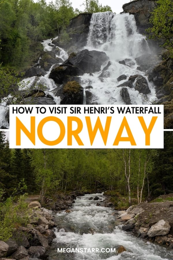 Are you planning to visit Sir Henri's Waterfall in Norway? This is one of the best stops between Bardufoss and Narvik and my guide details how to visit this gem! | Waterfalls in Norway | Off the path Norway | Norway waterfalls | Hidden gems in Norway | Waterfalls near Tromsø | Waterfalls near Bardufoss | Things to do in Bardufoss | Waterfalls near Narvik | Narvik waterfalls | Bardufoss waterfalls