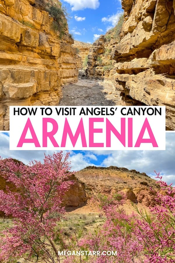 Are you looking to visit Angels' Canyon in Armenia and want to know how to get there from Yerevan, what to see, and more? Click here! | Things to do in Armenia | Places to visit in Armenia | Yerevan day trips | Day trips from Yerevan | Hidden gems in Armenia | Ararat region Armenia | Hiking in Armenia | Trails in Armenia | Armenia trails | Armenia hikes | Armenia hiking