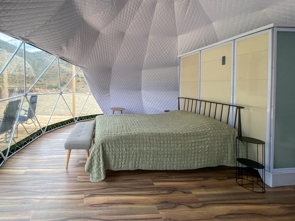 Glamping Igloo on the inside