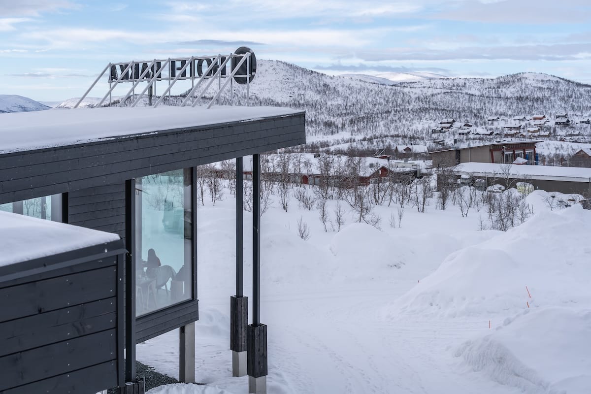 Overlooking the restaurant and reception area