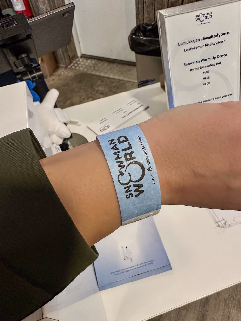 Wristband they will give you
