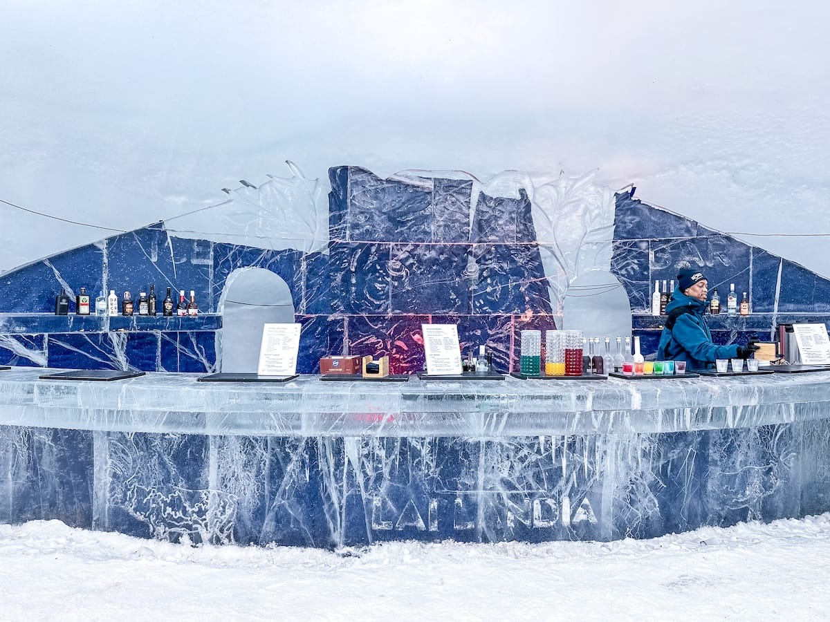 Ice bar at Snowman World