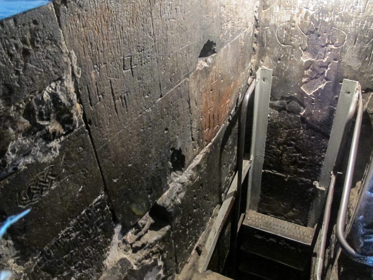 Khor Virap Monastery in Armenia - stairs down to the dungeon