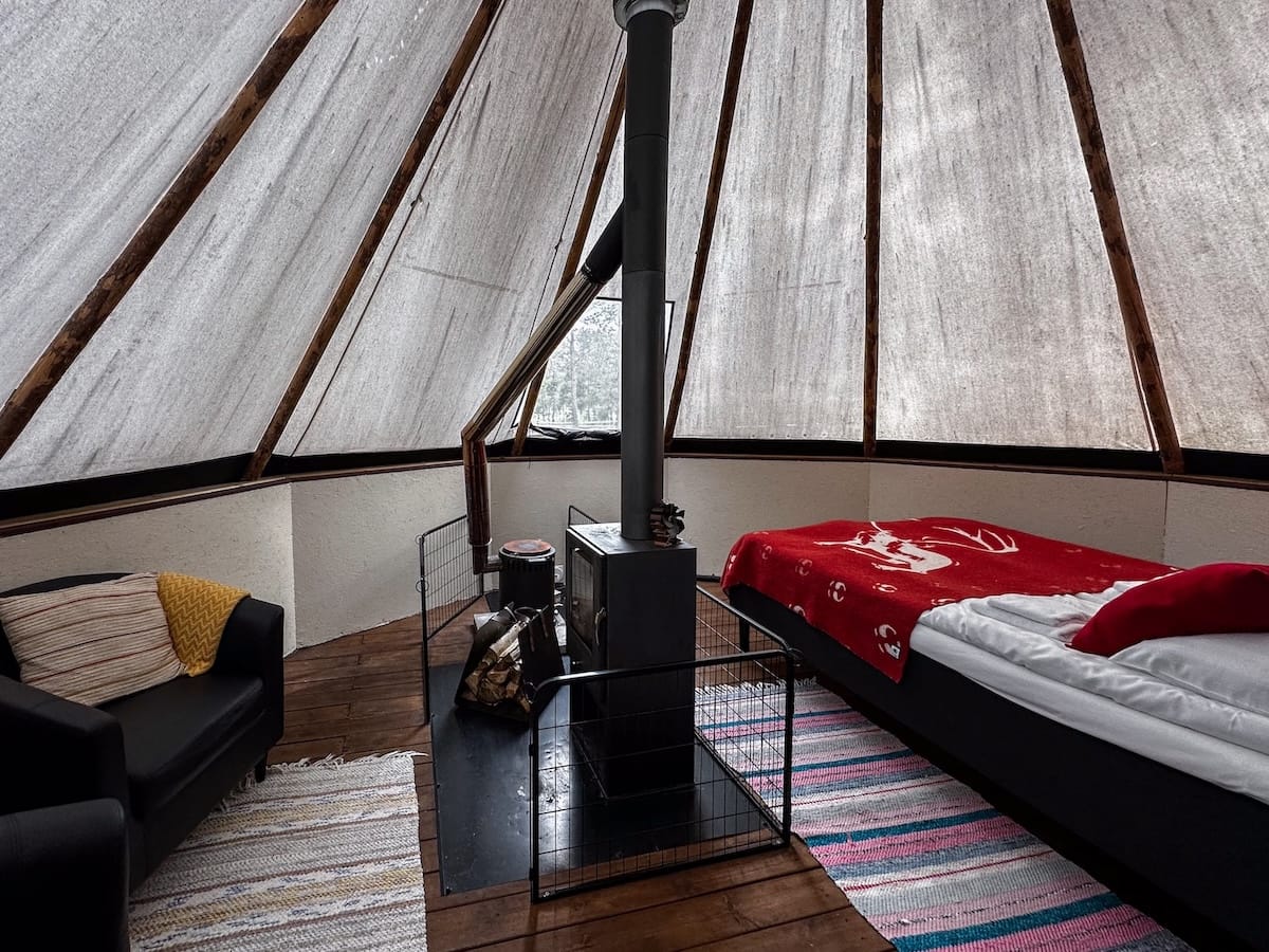 Inside my Goahti at Reindeer Lodge