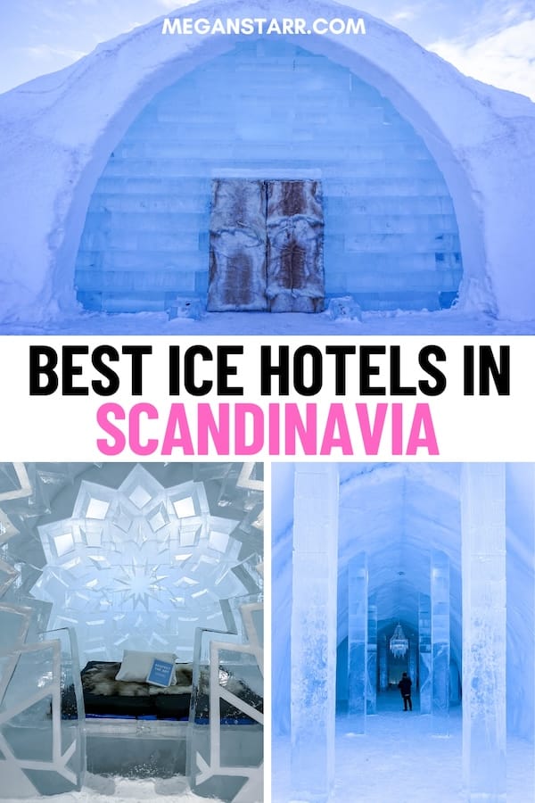 Looking to visit some of the dreamy ice hotels in Scandinavia and the Nordics? In this guide, I cover the top snow hotels in Norway, Finland, and Sweden (and rank them!). | Ice hotels in Norway | Ice hotels in Sweden | Ice hotels in Finland | Finland ice hotels | Norway ice hotels | Sweden ice hotels | Ice hotel in Kirkenes | Ice hotel in Tromso | Tromso Ice Domes | Ice hotel Jukkasjarvi | Ice hotel Lapland
