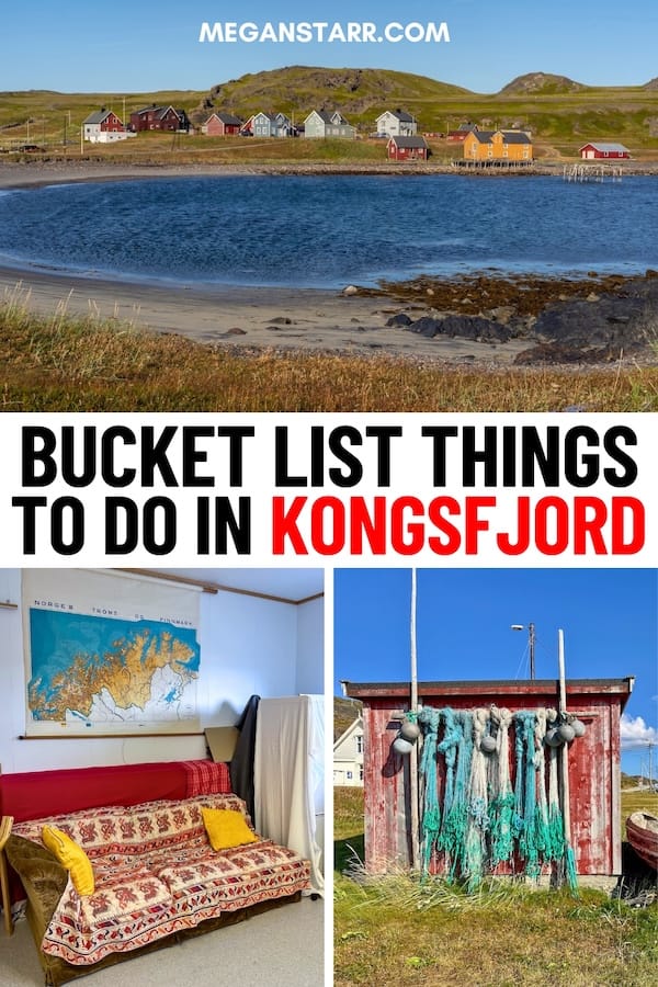 Are you planning to visit Kongsfjord, Norway on your Varanger road trip? This is a Kongsfjord travel guide, detailing what to do, where to stay and eat, and more! | Things to do in Kongsfjord | Kongsfjord itinerary | Kongsfjord history | Hiking in Kongsfjord | Veines Norway | WWII history Norway | Finnmark Norway | Kongsfjord traveling | Visiting Kongsfjord